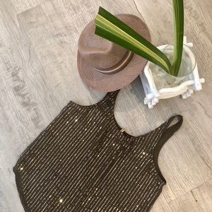 Sequin cami tank top-M